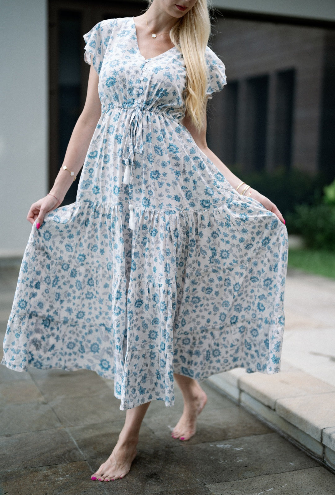 Caroline Hosszú Ruha - Blue Serenity