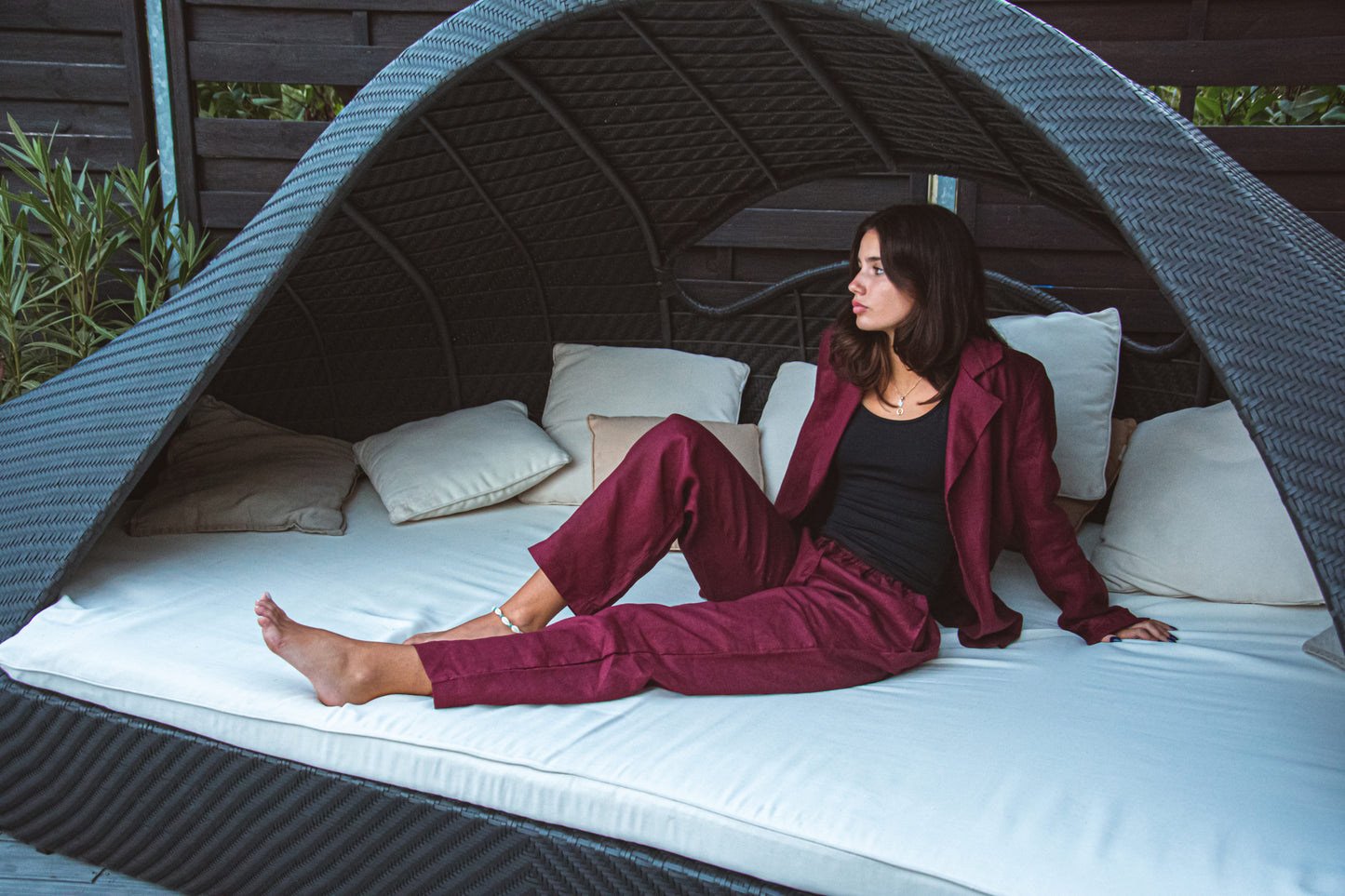 Adhika Nadrág - Burgundy Majesty