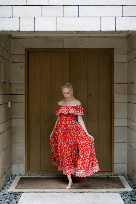 Sabrina hosszú ruha - Wild Poppy