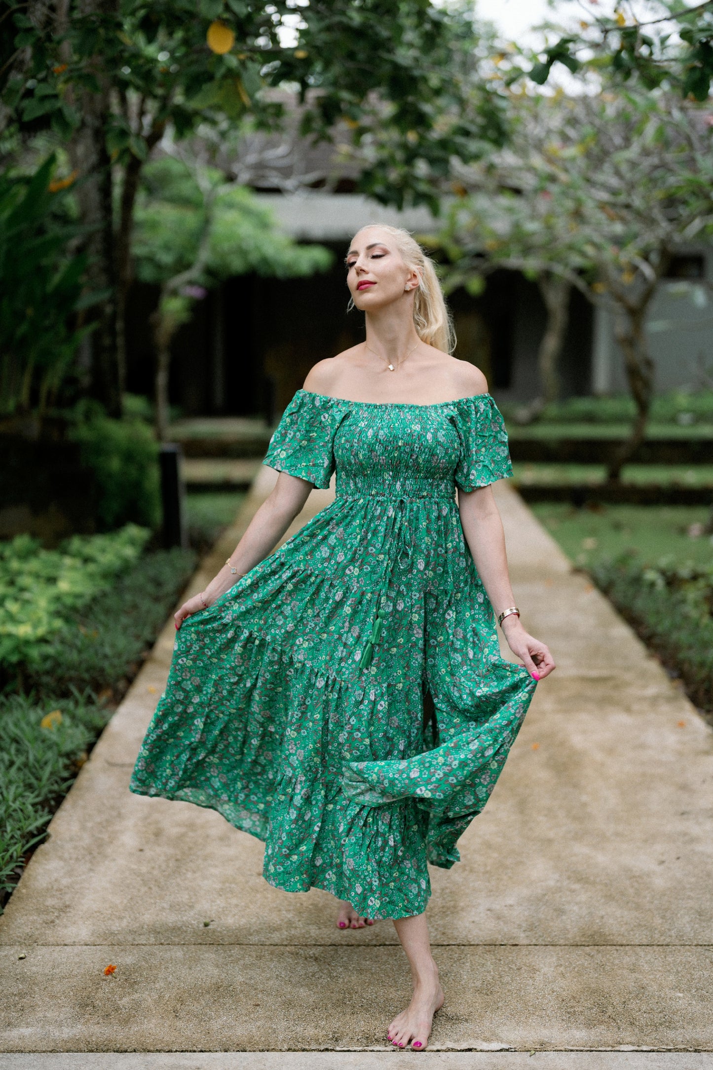 Julia Hosszú Ruha - Jade Bloom