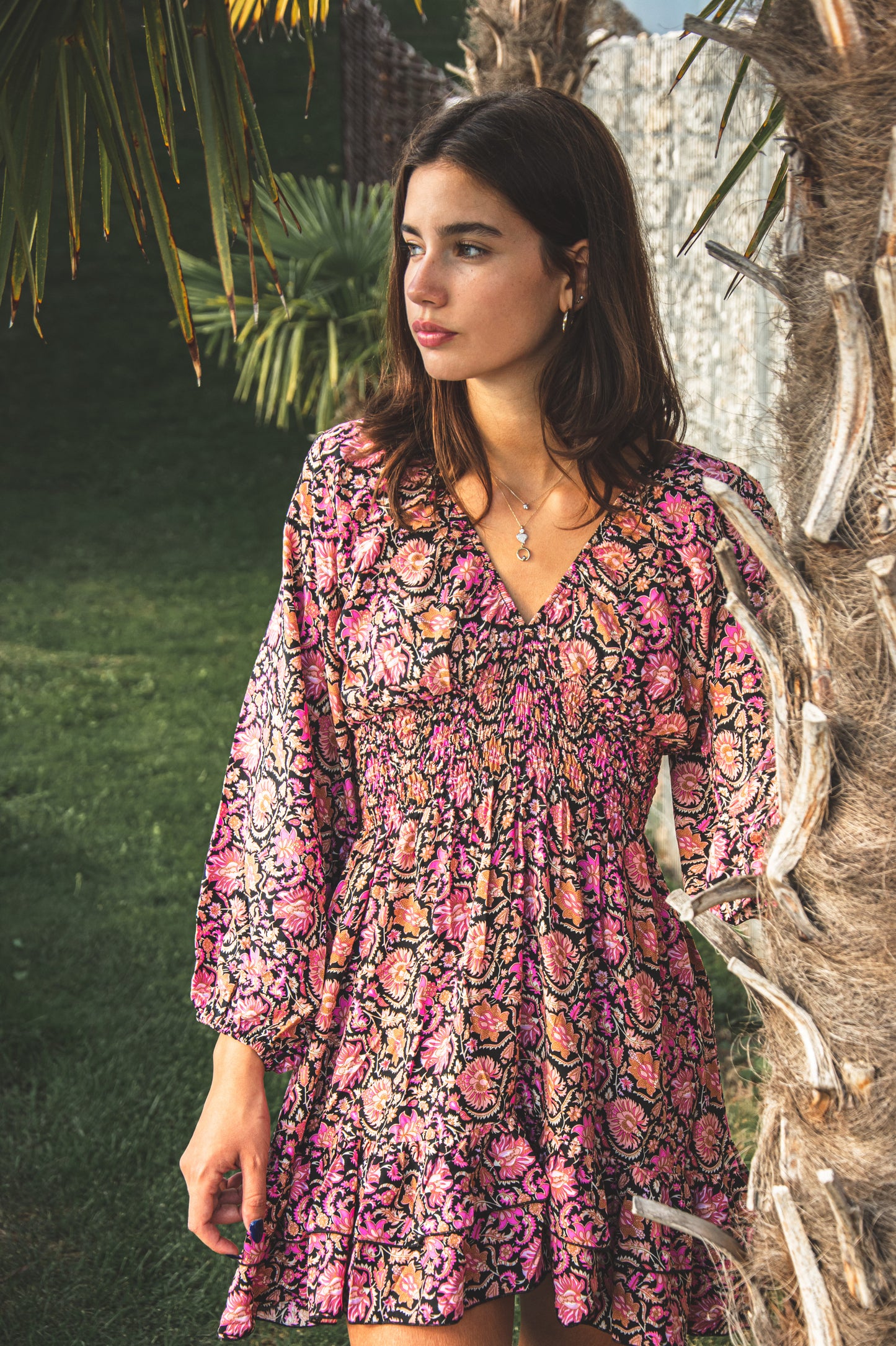 Adriana Mini Dress - Wild Dahlia