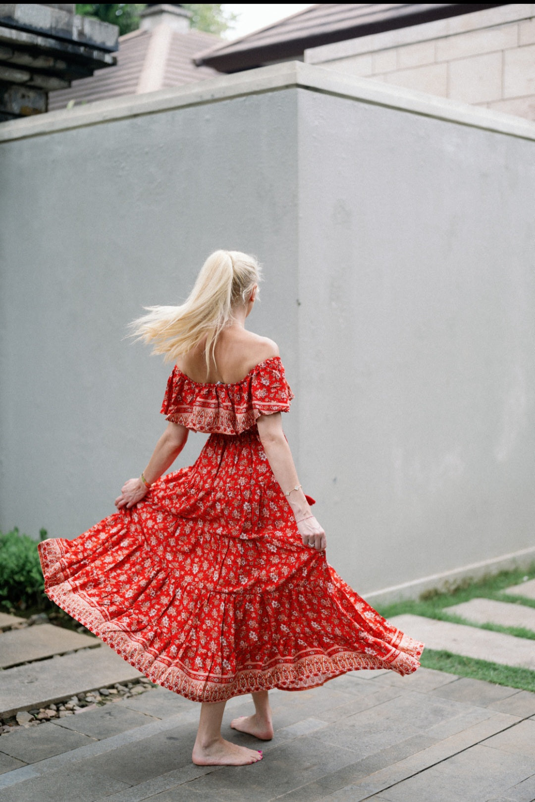 Sabrina hosszú ruha - Wild Poppy