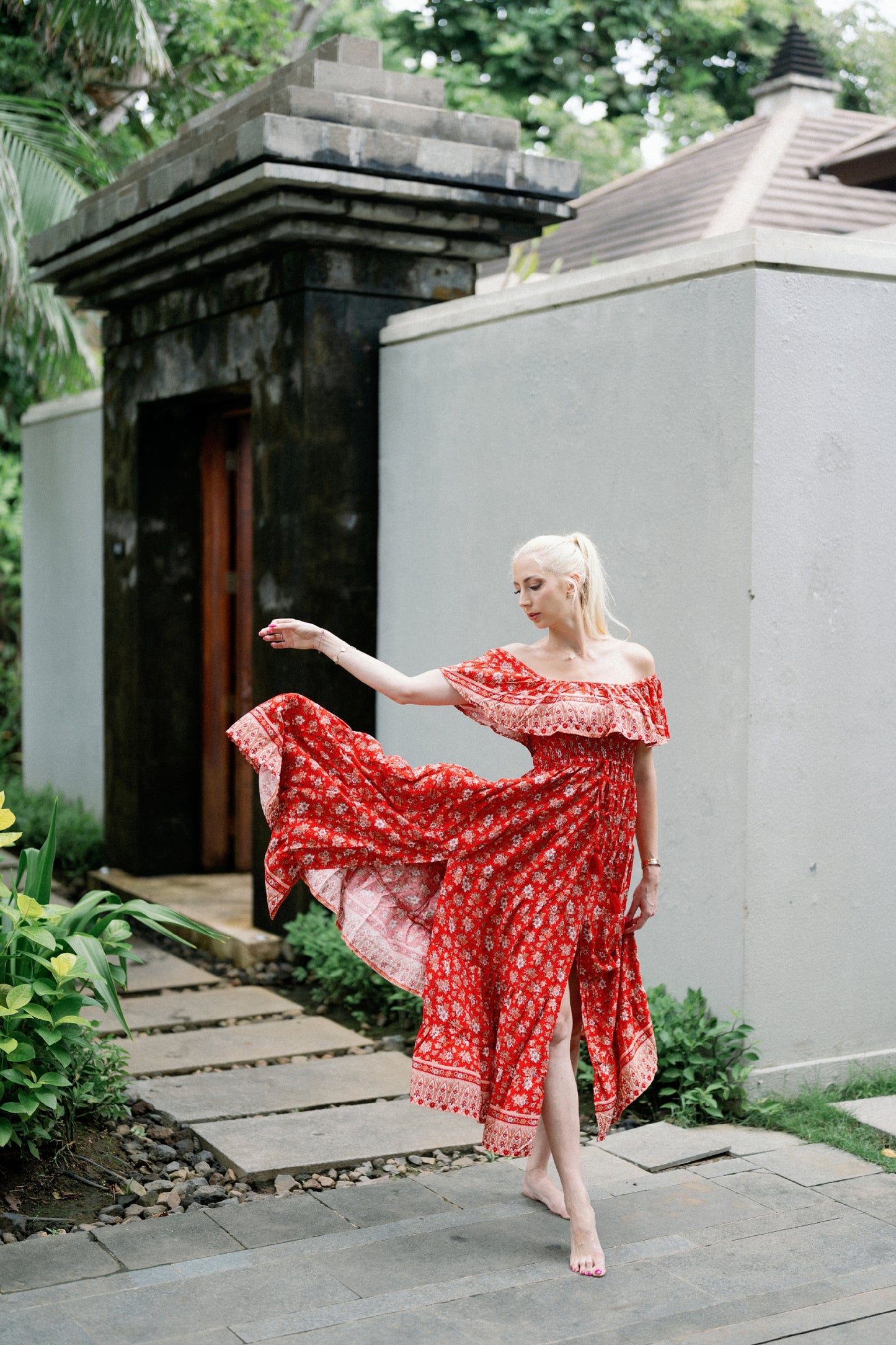 Sabrina hosszú ruha - Wild Poppy