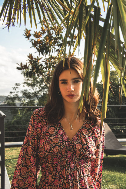 Adriana Mini Dress - Wild Dahlia